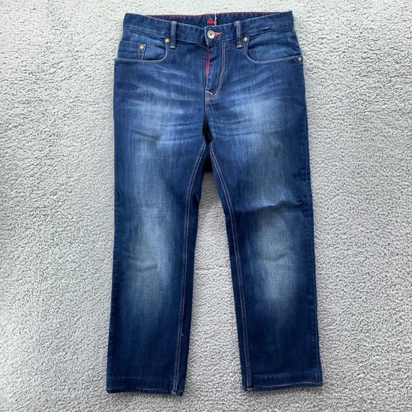 Robert Graham Jeans Mens 31x28 Blue Denim Classic Fit Yates Mad Hatter Wash